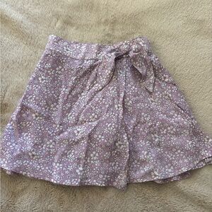 Abercrombie Kids Purple Floral Skort